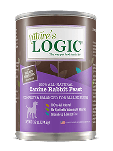 Nature's Logic Canine Rabbit Feast can.
