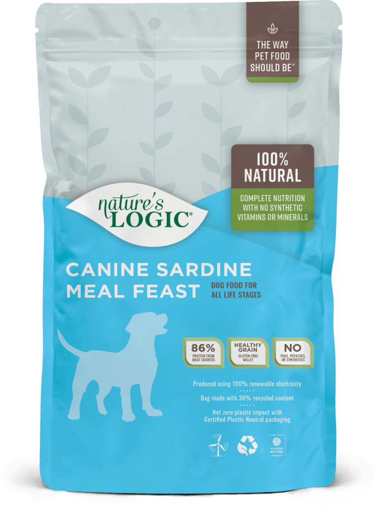 Nature's Logic Canine Sardine Meal Feast dry dog food kibble.