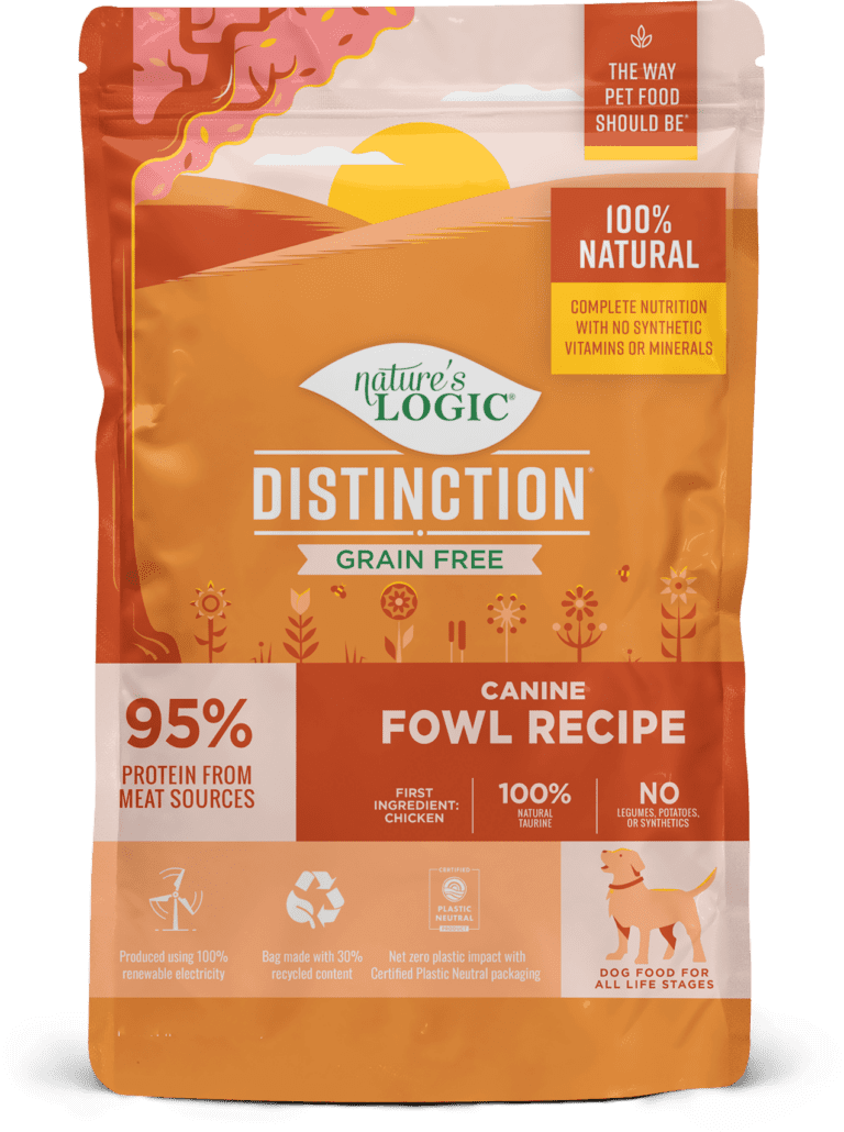 Nature's Logic Distinction Grain Free Fowl Recipe bag.