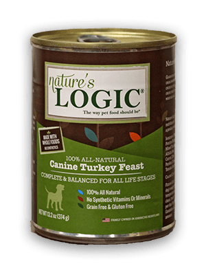 Canine Turkey Feast canned dog food from Nature's Logic.