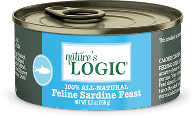Nature's Logic Feline Sardine Feast canned, wet cat food.
