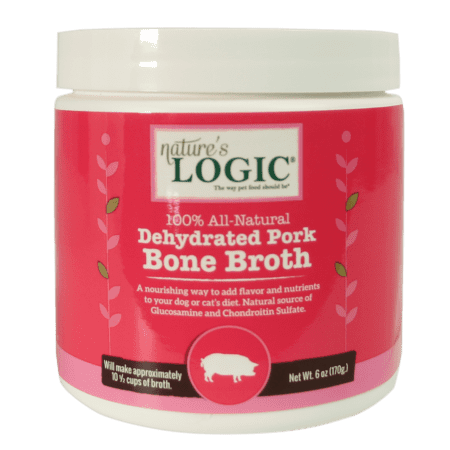 100% all-natural dehydrated pork bone broth for pets.