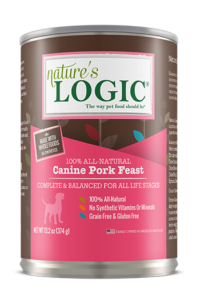 Nature's Logic Canine Pork Feast can.