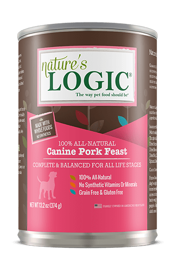 Nature's Logic Canine Pork Feast can.