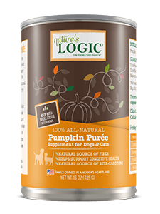 Nature's Logic Pumpkin Puree can for cats and dogs