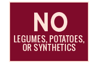 No Legumes, Potatoes, or Synthetics