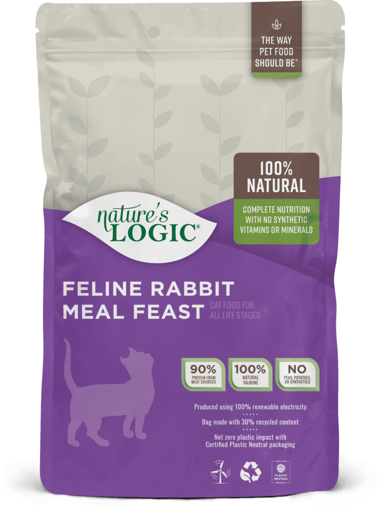 Nature's Logic Feline Rabbit Meal Feast dry cat food kibble.