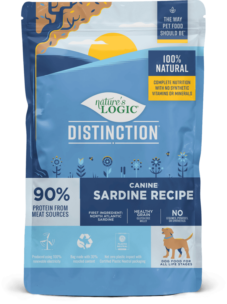 Nature's Logic Distinction Canine Sardine Recipe bag.