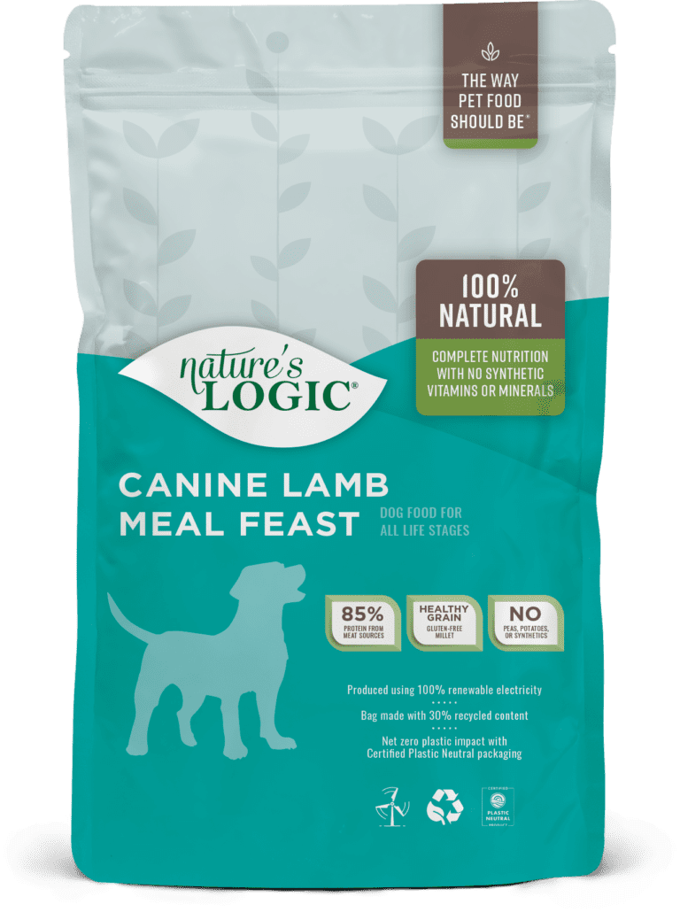 Nature's Logic Canine Lamb Meal Feast dry dog food kibble.