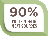 Select Nature's Logic dry pet food contains 90% Protein from Meat Sources icon.