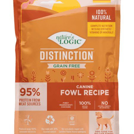 Nature's Logic Distinction Grain Free Fowl Recipe bag.