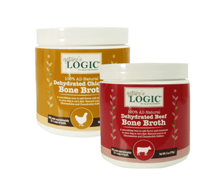 Nature's Logic 100% all natural dehydrated bone broth for pets.