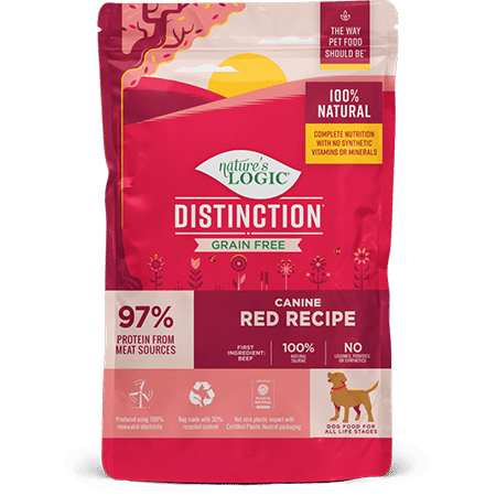 Nature's Logic Distinction Canine Beef Recipe bag.