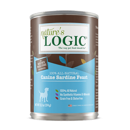 Canine Sardine Feast canned wet dog food from Nature's Logic.